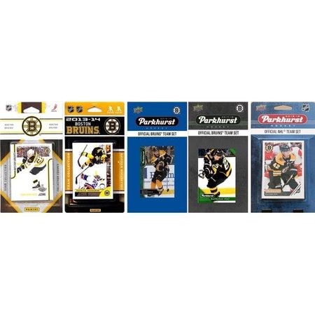 WILLIAMS & SON SAW & SUPPLY C&I Collectables BRUINS518TS NHL Boston Bruins 5 Different Licensed Trading Card Team Sets BRUINS518TS